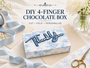 4 finger chocolate bar box template – CraftersworldZA
