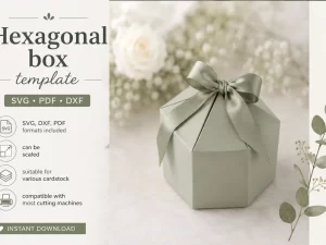 Hexagon pyramid gift box template – CraftersworldZA